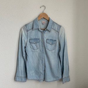 mossimo | denim chambray button down shirt